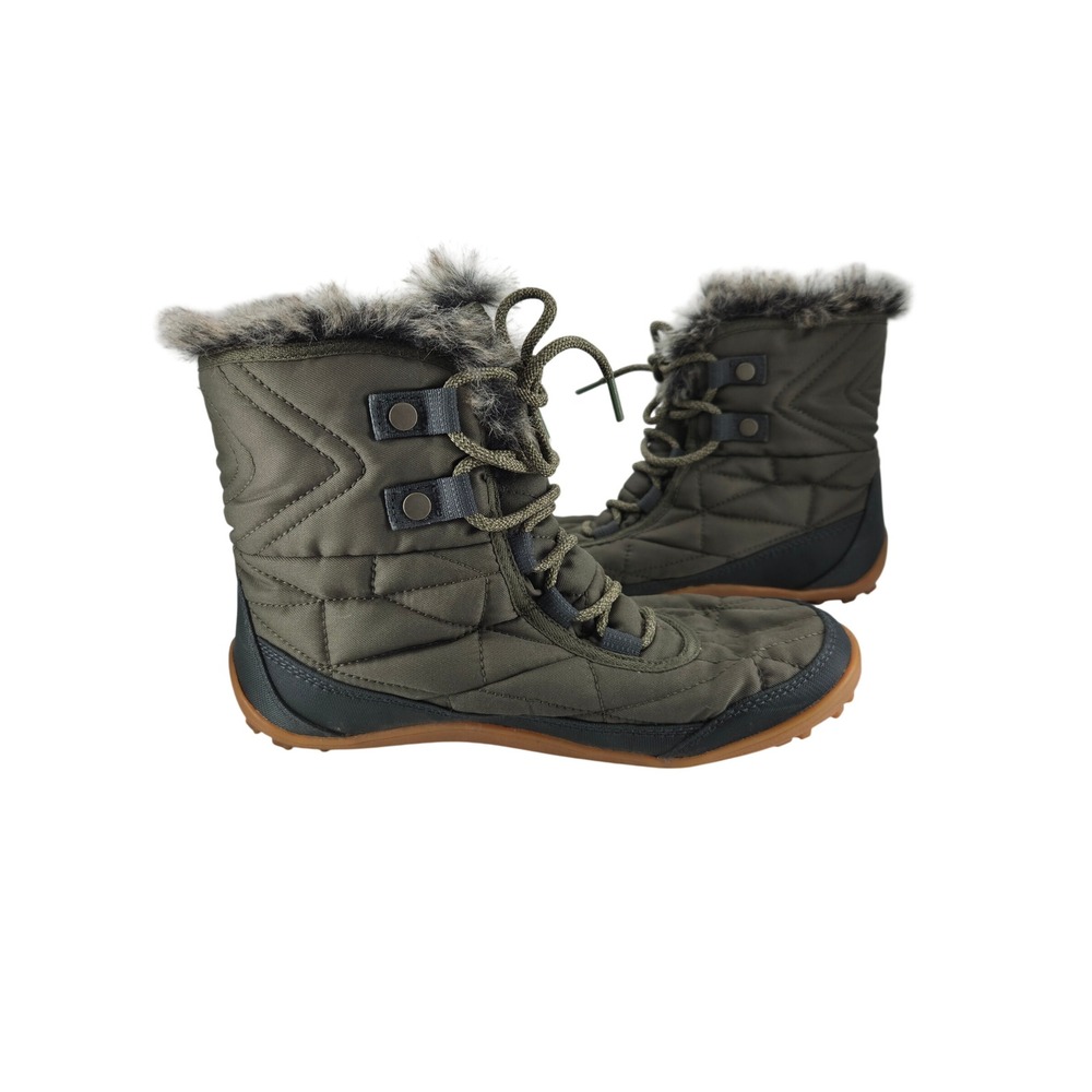 Columbia Minx Shorty Waterproof Winter Boots Olive Green Womens 8 Gorpcore Snow